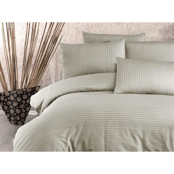 Bäddset - 1 påslakan 220x240 cm + 2 örngott 60x60 cm - 80% bomull, 20% polyester - Cappuccino