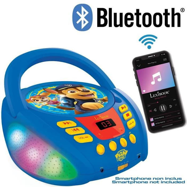 Paw Patrol Bluetooth CD-spelare med ljuseffekter