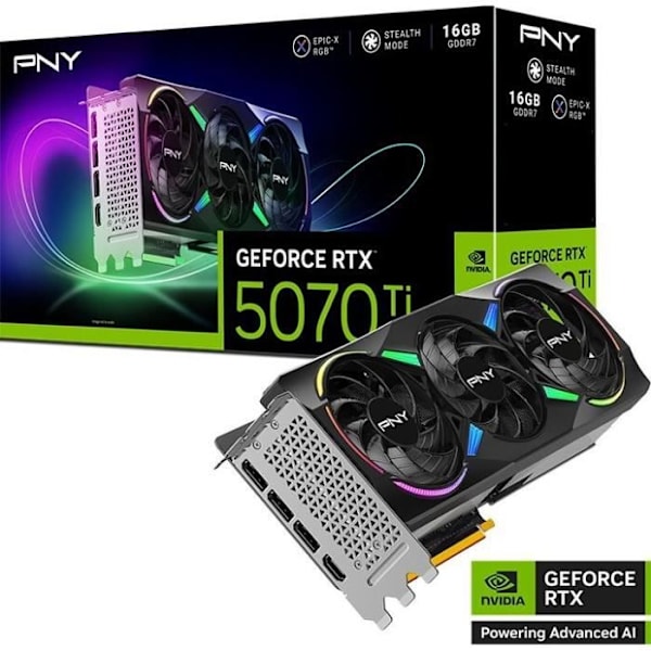 PNY - Grafikkort - GEFORCE RTX 5070Ti - 16GB