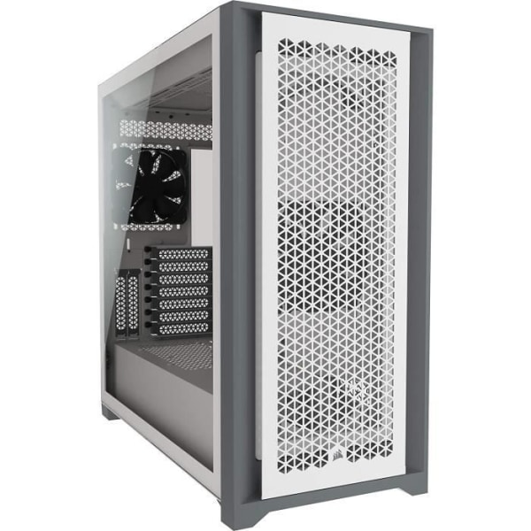 CORSAIR 5000D Airflow PC-fodral - ATX Mid Tower härdat glas - vit (CC-9011211-WW)