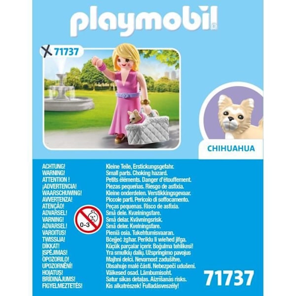 PLAYMOBIL 71737 Dam med Chihuahua och transportkorg