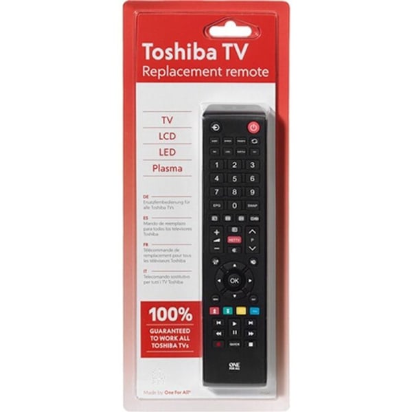 EN FÖR ALL URC1919 fjärrkontroll för alla Toshiba TV - svart