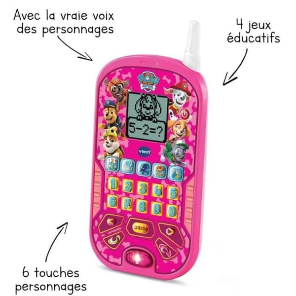 VTECH - PAW PATROL - Den pedagogiska smartphonen - Rosa