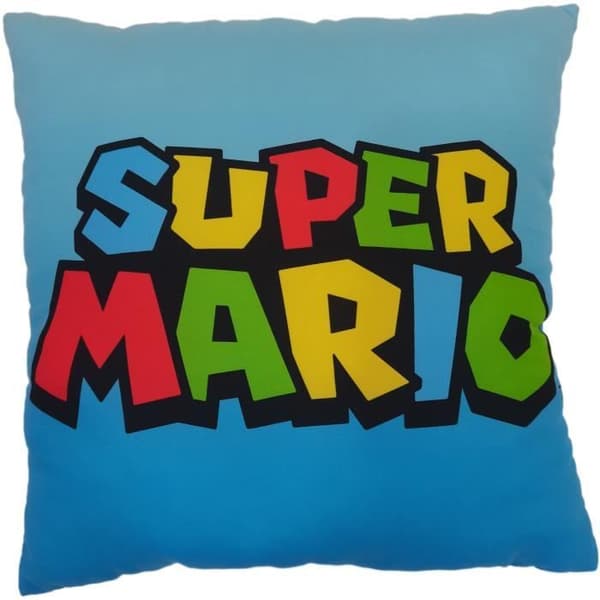 Dubbelsidig kudde - Fyrkantig - MARIO BROS - Mario och hans vänner - Mikrofiber - 40 x 40 cm