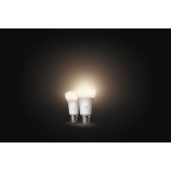 PHILIPS Hue White Smart LED-lampor E27 - Bluetooth-kompatibel paket med 2 st