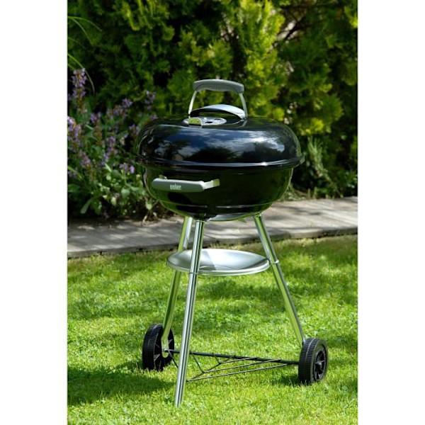 WEBER Compact Vattenkokare kolgrill Ø47 cm - Kromat stål - Svart