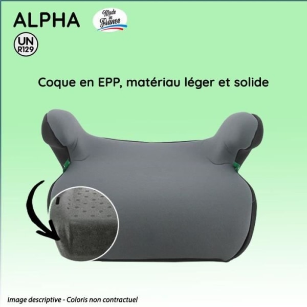 Bältesbälte NANIA ALPHA 135-150 cm R129  För barn i åldrarna 8 till 12 år  Tillverkad i Frankrike  Med armstöd  Svart