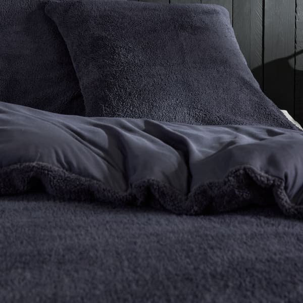 Bäddset - TODAY - Teddy - Dubbel - 220 x 240 cm - Enfärgad antracitgrå
