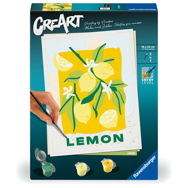Skapad målning efter nummer: Citron