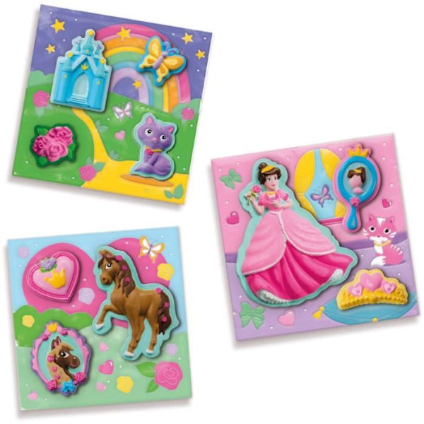 Forma och måla - Dukar för att måla prinsessor 3x - Kreativa hobbyer - SES CREATIVE - Gör 3 prinsessmålningar.