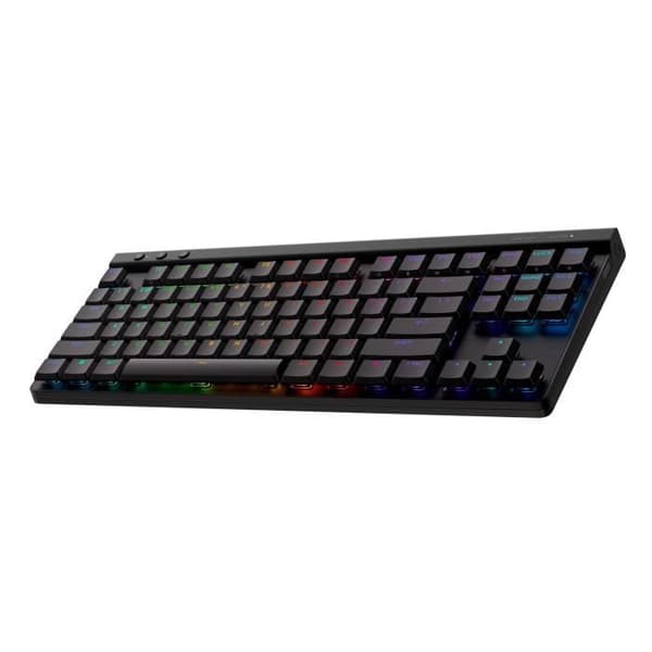 Logitech G515 LIGHTSPEED TKL profil trådlöst tangentbord utan numerisk knappsats (röd) - Svart