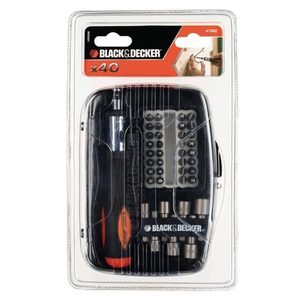 BLACK & DECKER Skruvmejsel med 40 tillbehör