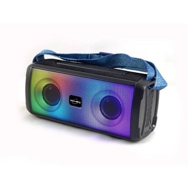 Bluetooth-ljushögtalare - INOVALLEY - HP345-B - 10W - LEDs - Bluetooth V5.3 - Micro - TWS - FM - USB 2.0 - micro SD - AUX-IN