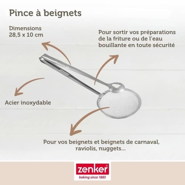 Bain Marie-set och fritös tång för munkar - ZENKER - Smart Pastry