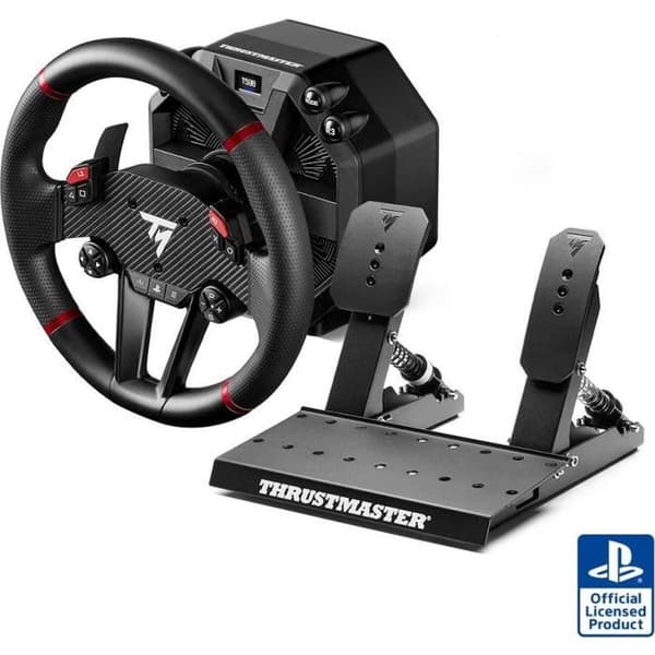 Thrustmaster T598-P ratt och pedaler Direct Axial Drive för PS5, PS4 och PC, USB Race Dash Svart och röd 30 cm