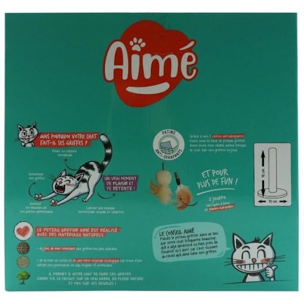AIME Enkel skrapstolpe - För katter