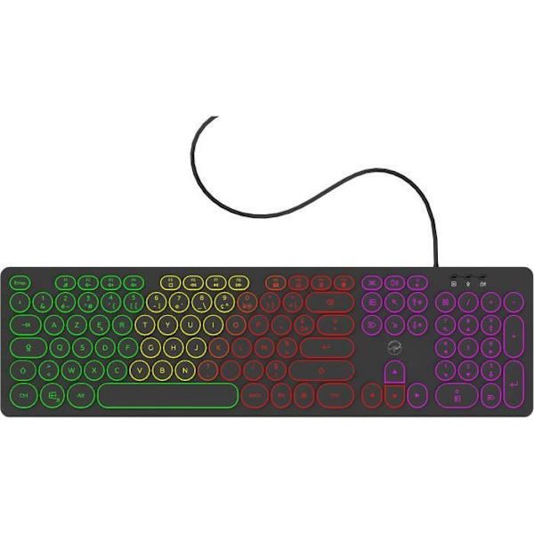 RGB trådbundet tangentbord - MOBILITY LAB - ML306858 - AZERTY - Runda tangenter - Svart