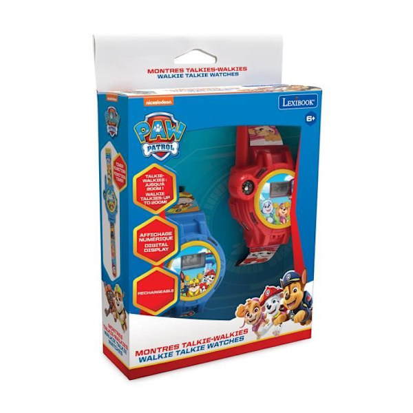 2 i 1 Walkie Talkie Paw Patrol 200m klocka