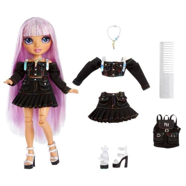 Rainbow High Junior High S3 - Rainbow Fashion Doll 22cm - Avery Styles (Rainbow) Multifärg
