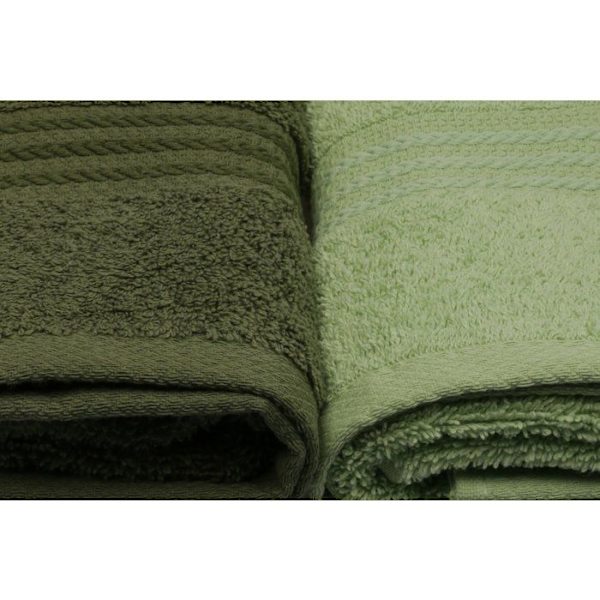 Set med 4 handdukar - 50 x 90 cm - Grön
