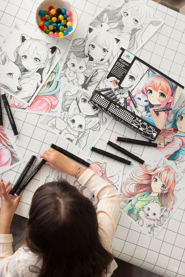Kreativt kit - SYCOMORE - Layout och markörer - Kemonomimi - Ålder 10+