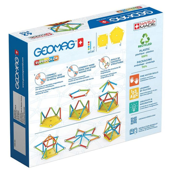 Geomag Super Color Recycled 42 flerfärgade bitar