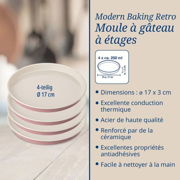Set med 2 kakformar och lagerformar - DR oetker - Retro - 18 och 20 cm