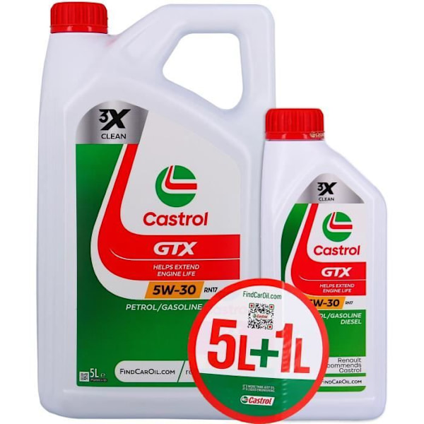 Motorolja - CASTROL GTX - 5W-30 RN17 - 5L+1L - 057086