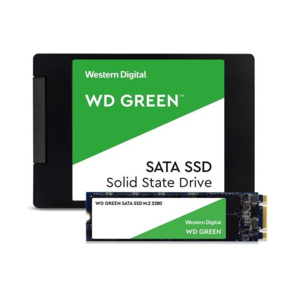 Western Digital hårddisk SATA SSD - 2TB internt - 2.5 Format - grönt