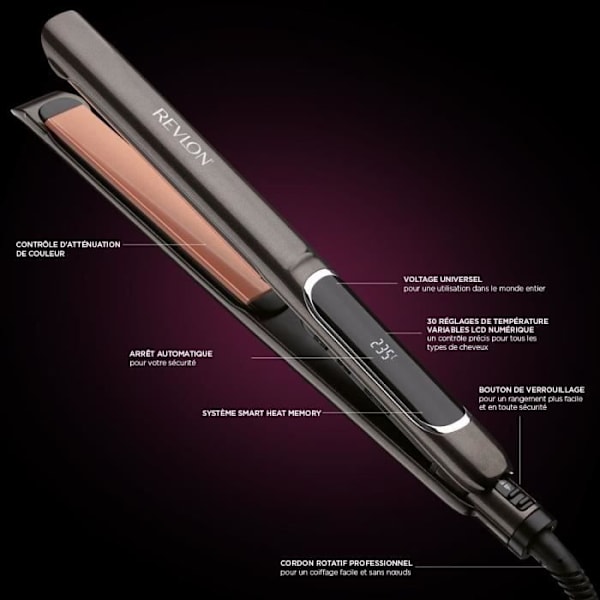 REVLON RVST2175E - Rikthårssalong Rak kopparsmuts Styler