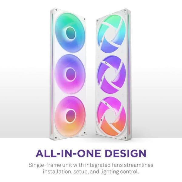 NZXT F420RGB Core Single Frame PC-fläkt (RF-U42HF-W1) - Ø 420 mm