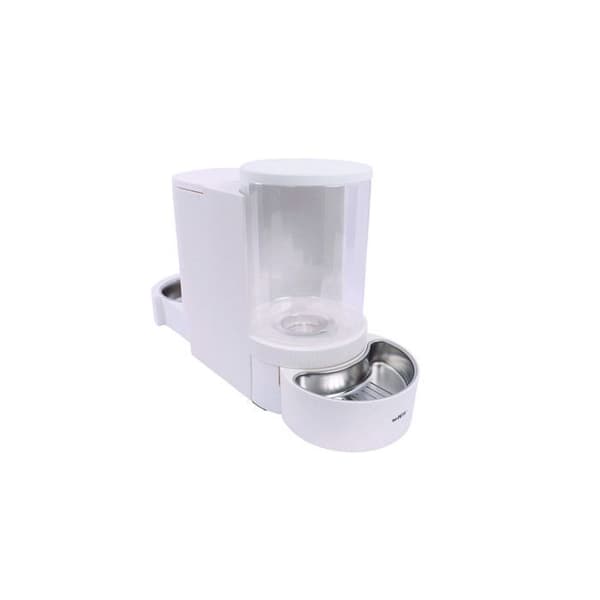 DUPLO Torrfoder- och vattendispenser - M PETS - 1,3 kg / 3 L - 40 x 16,2 x 29,1 cm - Vit