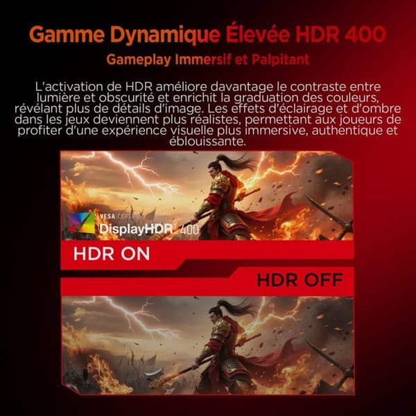 PC-spelskärm - HKC - 27 - QHD - 200Hz - Snabb IPS-panel - 1ms - G27H2P