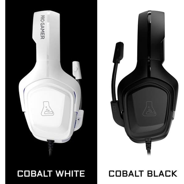 THE G-LAB Korp Cobalt Gaming Headset Kompatibel med PC, PS4, Xbox One - White