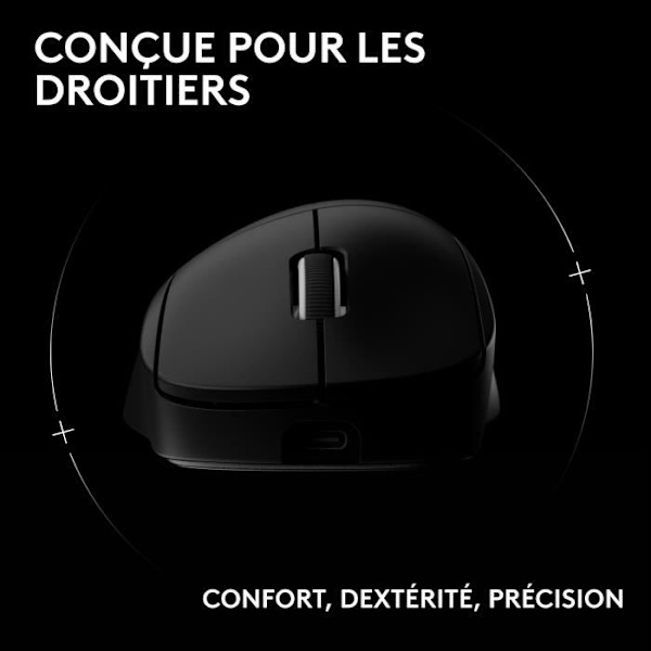 Gamingmus - trådlös - Logitech - G Pro X Superlight 2 DEX - Svart