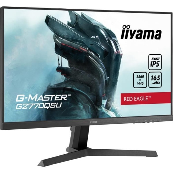 PC Gamer-skärm - IIYAMA - G-Master Red Eagle - G2770QSU-B1 - 27 WQHD - 0,5ms - 165Hz - HDMI / DisplayPort - FreeSync premium