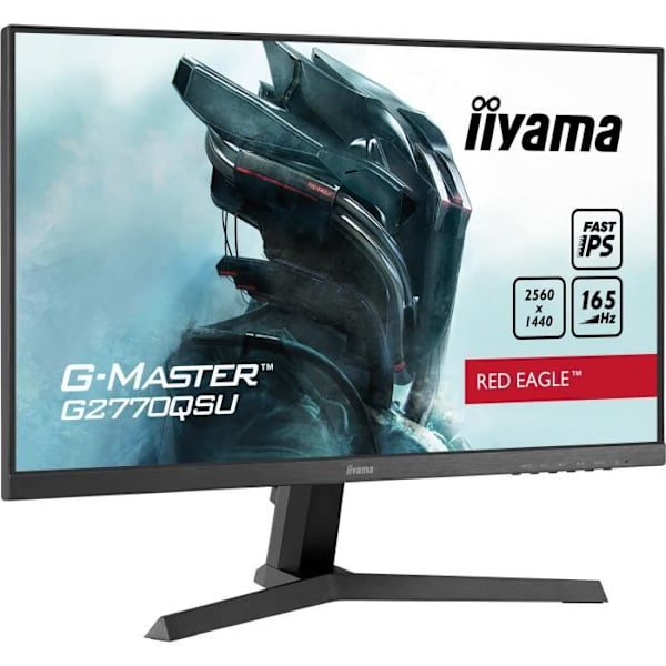 PC Gamer-skärm - IIYAMA - G-Master Red Eagle - G2770QSU-B1 - 27 WQHD - 0,5ms - 165Hz - HDMI / DisplayPort - FreeSync premium