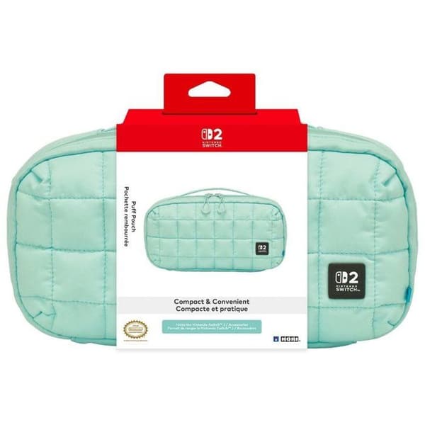 Bärväska för spel - Nintendo Switch 2 - Hori - Puff Pouch - Vadderat fodral - Cozy Green