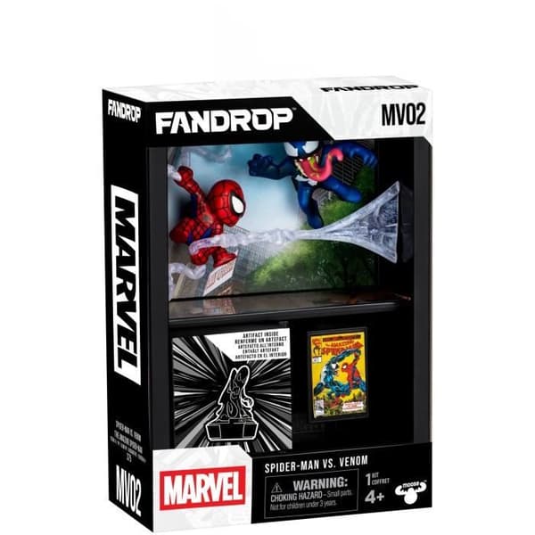 Figur - FANDROP x STAR WARS - Spider-Man vs Venom - Display med kultscen + miniaffisch - 18 cm