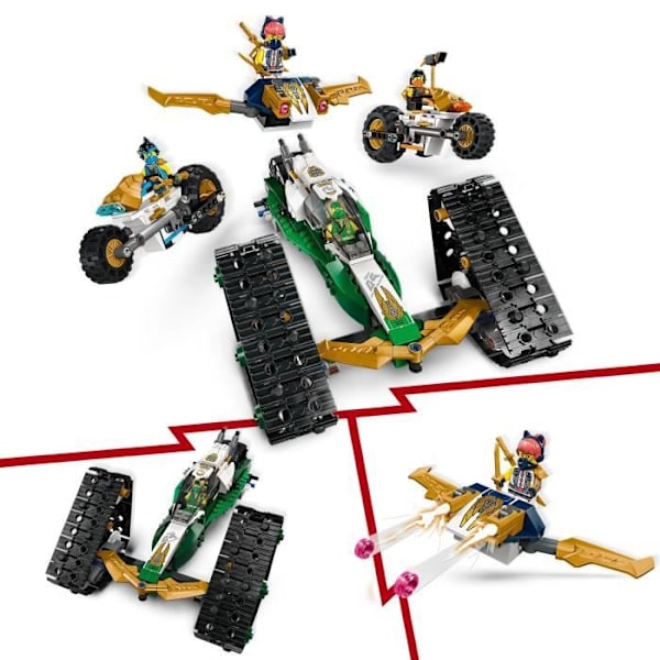 LEGO NINJAGO 71820 The Ninja Team Combo Vehicle - Segelflygplan, racerbil eller motorcyklar
