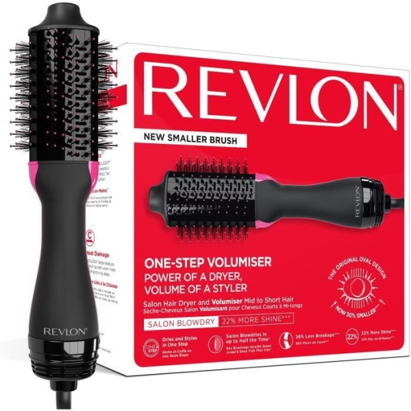 REVLON RVDR5282UKE - Ett steg Volumizing hårtork - Kort till medelhår - Oval borste - Mixad borste - 3 inställningar