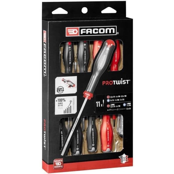 Set med 11 PROTWIST skruvmejslar - FACOM - AT.11PB