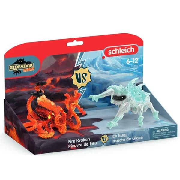 Lava Octopus vs Ice Bug Duo-figurer, SCHLEICH 70826 Eldrador Creatures, För barn i åldern 6 år