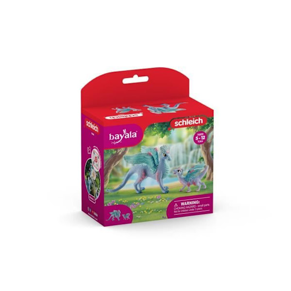 Schleich - Flower Dragon med sin lilla - 70592