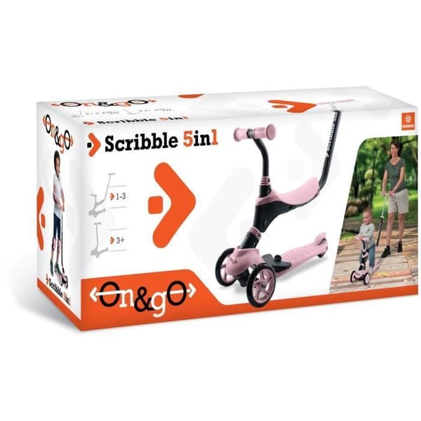 MONDO On and Go Scribble 5 in 1 Scooter - Pink