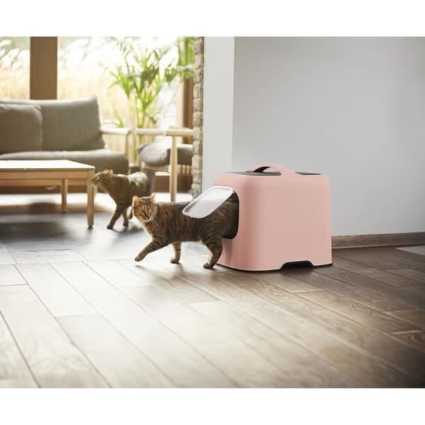 Katttoaletthus - ROTHO - 57 x 39 x 40 cm - Kattlåda - Rosa