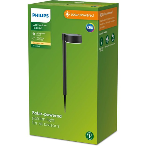 Utomhuspollare - PHILIPS - Vynce - Rundstiftsmontering - Svart