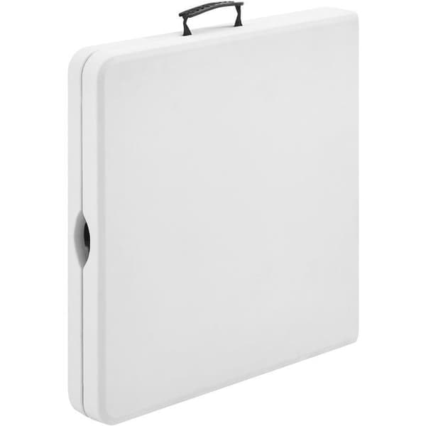 Fällbart receptionsbord för 4, 122 cm, stålram & PEHD-skiva, vit – höjd 58/74 cm Vit one size