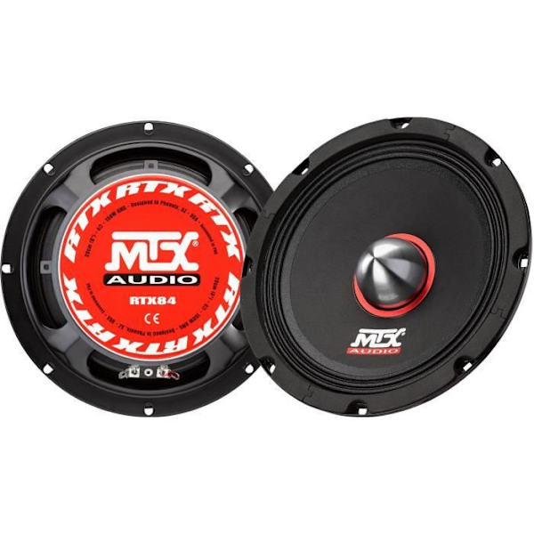 MTX AUDIO - Bilhögtalare - MTX bas-mellanregister - RTX84 - Ø20cm - 51mm spole - 150W RMS - 600W - Peak 4O 97,7dB/2V/1m säljs styckvis