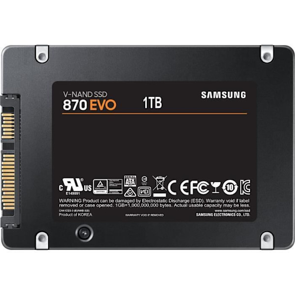 SAMSUNG - 870 EVO SATA 2,5 '' 1 TB SSD-hårddisk